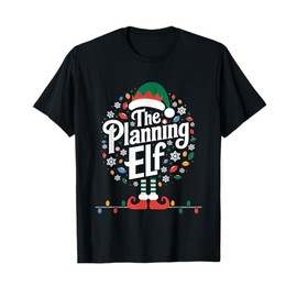Planning Elf Matching Elf Shirts Christmas Pajama Elf Party T-Shirt