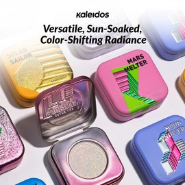 Kaleidos The Space Age Highlighter | Color-Shifting, Natural Glow, Multichrome, Translucent, Rave Makeup, Festival Makeup, Cosmetic Gift, Holographic Makeup, Ethereal Makeup, Duochrome, Glassy Skin:_Mars Melter