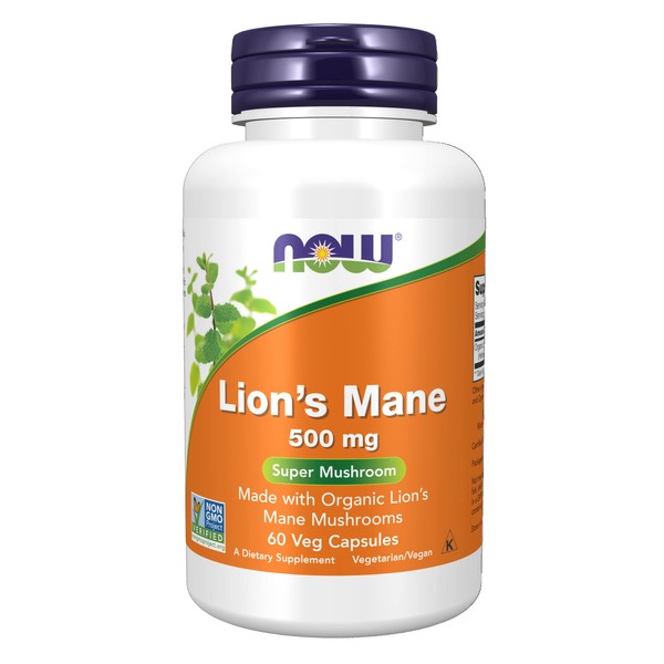 NOW Supplements, Lion's Mane 500 mg, Super Mushroom, Made with
