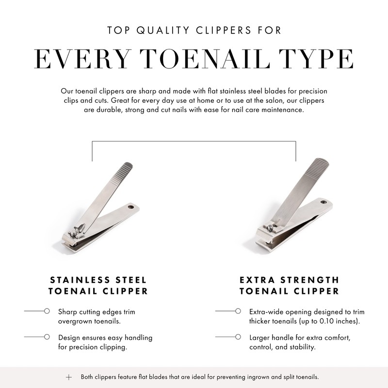 TWEEZERMAN Nail Clippers for Thick Nails Toenail Clippers with Wide