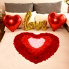Valentines Day Red Wedding Decorations Artificial Petals Heart Shaped Love