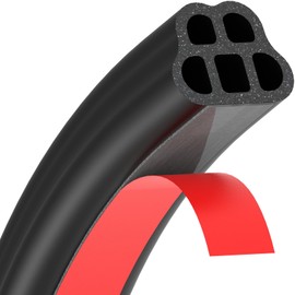 CHUANJI CHUANJI Car Door Seal Strip 32.8ft Universal Automotive Weather Stripping Double Layer Auto Rubber Soundproofing Weatherstrip Self Adhesive Soundproof Sealing Strip for Car Rv Hood Cover