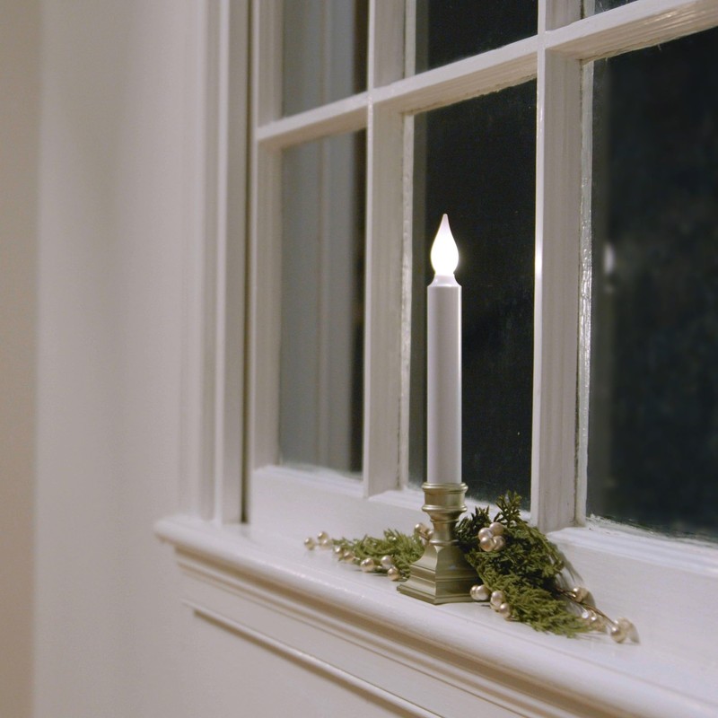 612 Vermont LED Battery Operated Window Candles with Timer, Bright