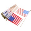 FUNOMOCYA American Flag Stick 40 Mini Flags Handheld for 4th