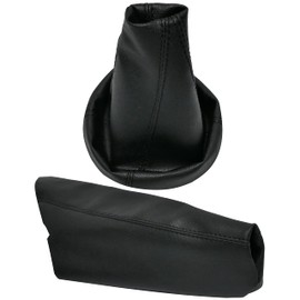 AERZETIX - C57740 - Gear Lever Bag - Gear Stick Gaiter and Handbrake Boot - Compatible with Mini Cooper One D S R50 R53 from 2001 to 2006 - Colour: Black - Faux Leather