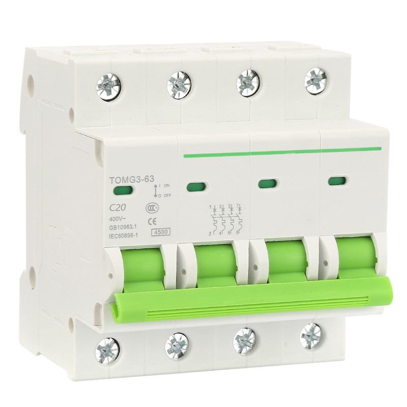 TOMG3-63 4P C type Miniature Circuit Breaker Leakage Protection Air