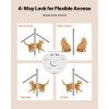 Adjustable Aluminum Frame Cat Door Window High-Transparency Glass with 4