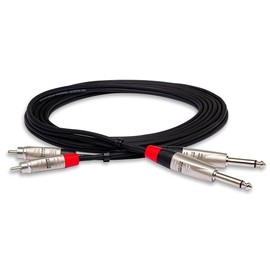 Hosa Hpr-020x2 Pro Dual Cable 1/4-Inch TS - RCA 20 Feet