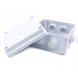 Tiardey ABS Waterproof Junction Box, IP65 Dustproof, Weatherproof, Cable Housing for Outdoor Use, Junction Boxes for Cable Boxes - 100 x 100 x 70 mm
