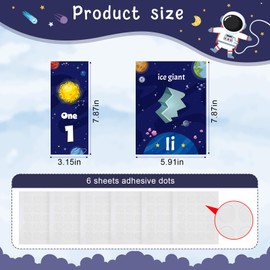 Harloon 56 Pcs Outer Space Alphabet Number Bulletin Board Galaxy Letters Classroom Decorations Space ABC Number Lines for Classroom Wall Educational Cards for Teacher Kids Preschool Kindergarten