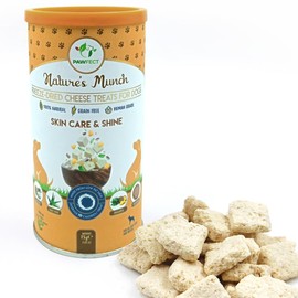 Nature's Munch Freeze-Dried Cheese Treats - Skin Care Cheese Snacks for Dogs | Hypoallergenic Dog Treats, Grain-Free (2.65oz)