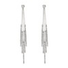 EleQueen Boho Tassel Chandelier Earrings Silver Plated Rhinestone Crystal Long