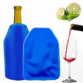 Wine Cooler Sleeve with Protector Instant Cooling and Keeps Your Drink Cold Keep Cool and Chill Champagne Wine (1PCS Dark Blue)