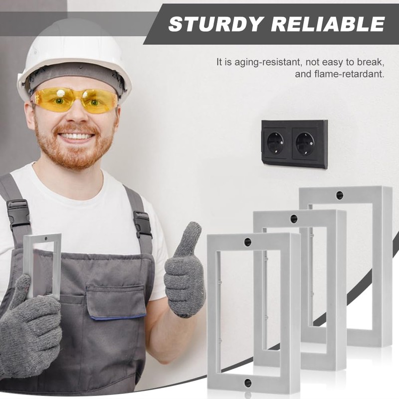3Pcs 1/2" Single Gang Outlet Box Extenders, Electrical Box Extender