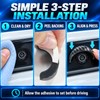 4PCS Curved Carbon Fiber Backup Camera Rain Shield for Commuting