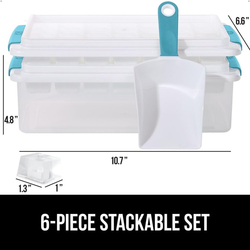 GORILLA GRIP BPA-Free Easy Release Ice Cube Tray for Freezer,