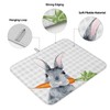 Easter Dish Drying Mat for Kitchen Counter Bunny Carrot Drying