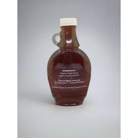 Summit Maple Farm Bourbon Barrel Aged Organic Maple Syrup, 8 oz, glass bottle