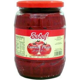 Sadaf Tomato Paste in jar - Tomato paste no sugar added - All-natural tomato sauce - Keto Friendly, Kosher, no artificial colors or flavours - 24 Oz (Pack of 1)