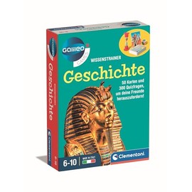 Clementoni Galileo Games WissensTrainer - Knowledge Questions about History and Prehistory - Quiz Game for Children from 6 Years 59359
