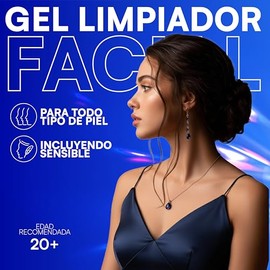 MIST JEWEL Gel limpiador facial hidratante con Ácido hialurónico  Vitamina C  Aloe vera  Ácido cítrico  Jabón dermolimpiador para la cara uso de dia  
