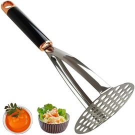 Potato Masher Stainless Steel Vegetable Chopper for Mashing Potatoes Guacamole Egg Salad Banana Bread Vegetables and Fruits Kitchen Tool