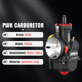 NIBBI Carburetor PWK 30mm Motorcycle Carburetor, 250cc-300cc Power Carb With Carburetor Jets, Fit GY6 Engine Dirt Bike Mini Bike SSR TTR Apollo HAWK250 TaoTao ATV