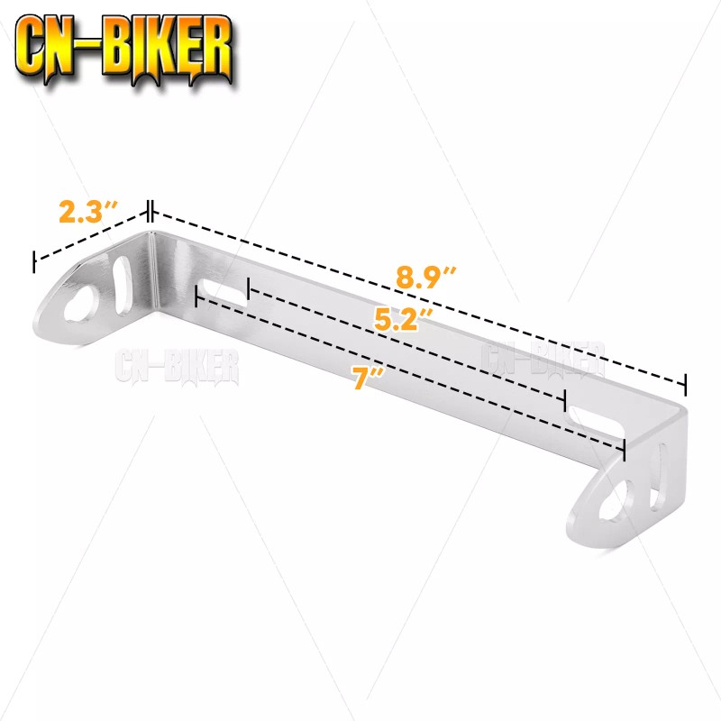 CB Universal Triple Chrome License Plate Mounted Rear Turn Signal