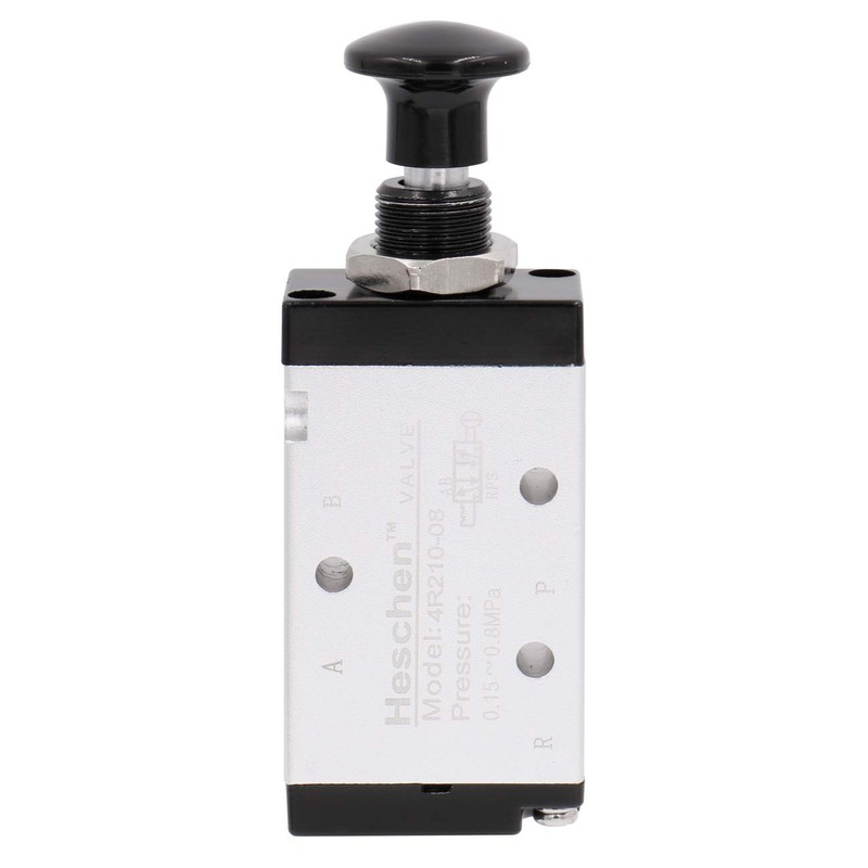 Heschen 4R210-08 Metal Hand Valve 5-Way 2-Position 1/4 PT Aluminium