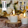Yeelida Rechargeable Flameless 1.6" x2.5" Tea Light Candles with Remote