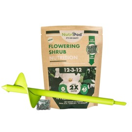 NutriPod for Shrubs with Auger Included, Shrub Planting Starter Fertilizer Pods,Premeasured Biodegradable Nutrition, Boosts Root Establishment & Growth,Easy to Use Shrub Food, 16-Pack Planting Bundle