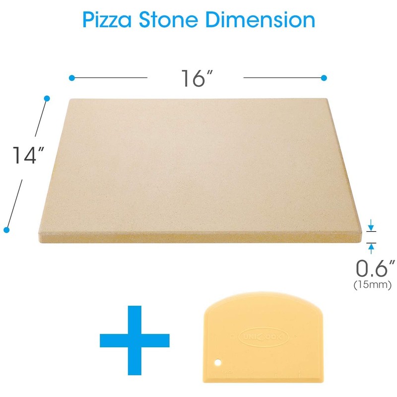 Unicook Large Pizza Stone for Oven and Grill, Heavy Duty