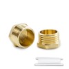 Bwintech 2 Pcs 1/8" Male BSP Thread Brass Male Cap
