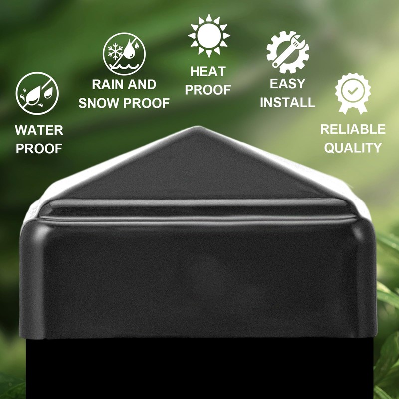 Pelopy 8 Pcs Aluminum Pyramid Post Caps for True 2