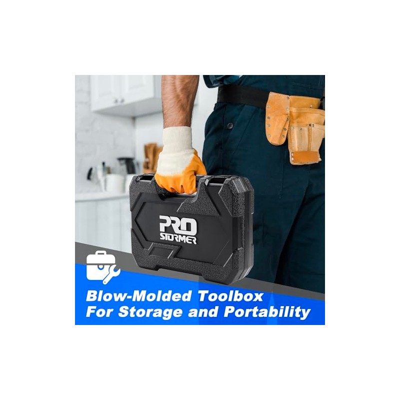 Prostormer 93-Piece Tool Kit, Basic Household Repair Tool Set with