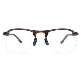 VITENZI Bifocal Safety Glasses with Readers TR90 Wrap Around Sport Magnifying Safety Reading Protective Goggles Como in Tortoise