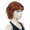 Lydell Short Wavy Curly Fluffy Synthetic Wigs with Bangs for