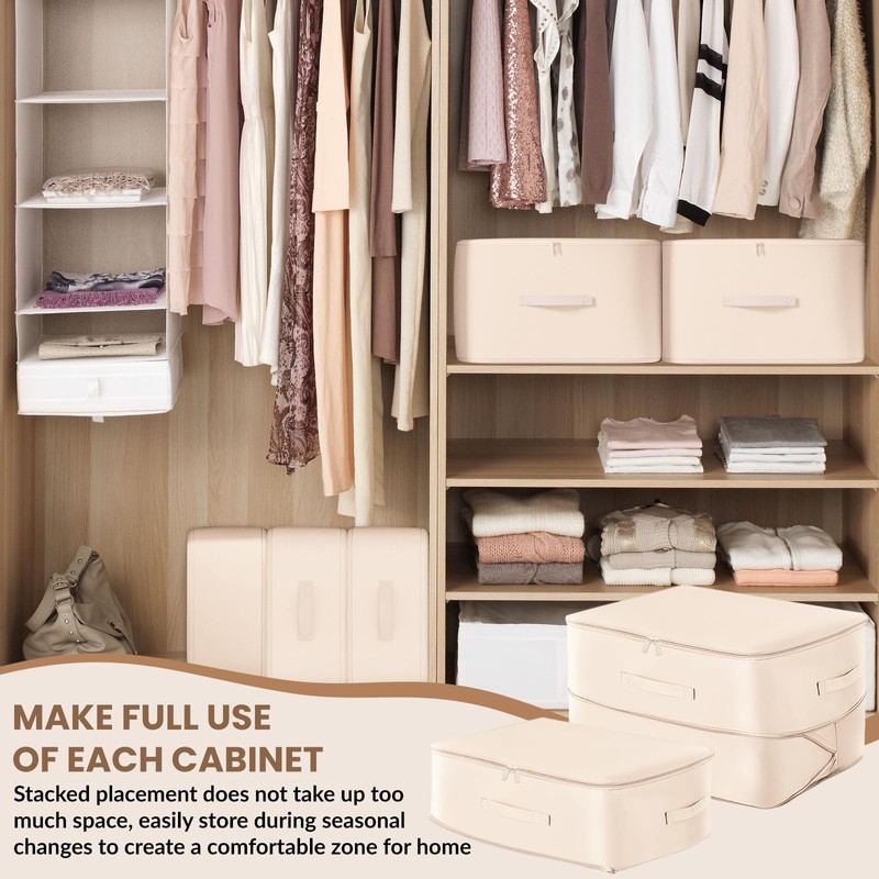 Pack of 2 Ultra Space-Saving Self-Compressing Organiser, Storage Bag for