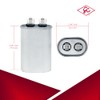 Capacitor (Oval) 10 uF ±5% 370V/440V Single Element CBB65 Motor