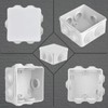 Waterproof Junction Box, 4 Pcs Square ABS Dustproof Weatherproof Outdoor