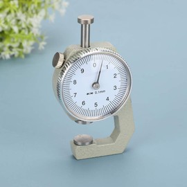 Thickness gauge, strong and durable, precise small round dial with flat head, digital thickness gauge for measuring tool for leather thickness measurement