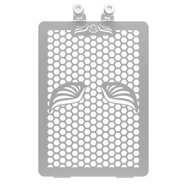 GRAND PITSTOP Motorcycle Radiator Guard, Protector Compatible with Royal Enfield Continental GT 650 (Silver)