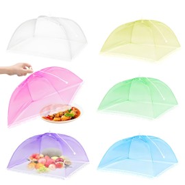 Faltbare Kuchenabdeckung 6 Stück Abdeckhaube Lebensmittel, Fliegenschutz Teller, Mesh-Material Fliegenhaube, Netz Speiseschirm Für Essen, Obst, BBQ, Picknick, Hält Fliegen Käfer
