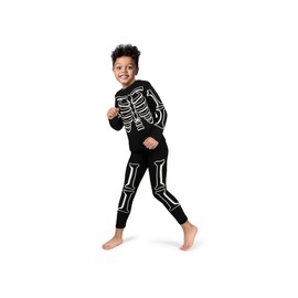 Rocky Thermal Underwear For Boys (Long Johns Thermal Set) Shirt & Pants, Base Layer w/Leggings/Bottoms Ski/Extreme Cold (Skeleton - X-Small)