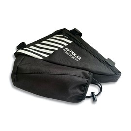 Bike Frame Bag With Bottle Holder- Waterproof Cycling Wallet- Multifunctional Bicycle Triangle Pouch for Road & Mountain Bikes - Bike Drinks Holder Pouch Cycling Accessories Bike Gadgets (Black)