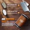 Rolling Knife Sharpener Kit with Leather Strop - 15 &