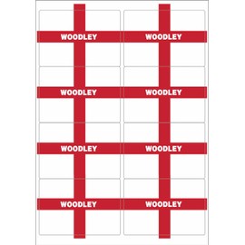 Woodley England Flag Rectangular Matt Paper Stickers A4 Sheet of 8 (Each Sticker is 99mm x 68mm)