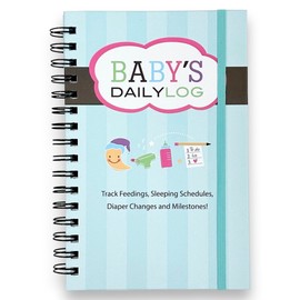 Baby’s Daily Log, Planner and Keepsake Journal- Track Feedings, Sleeping Schedules, Memorable Moments, Milestones by Kahootie Co (Teal)