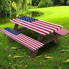 CAPSCEOLL Fitted Picnic Table Cover with Bench Covers 4Th of