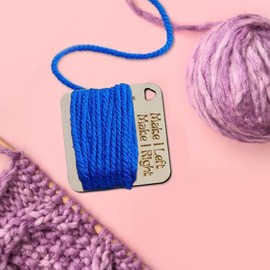 Wood Knitting Gauge - Square Wooden Yarn Measure Tool - Multifunctional Craft Supplies for Crafting Projects Sewing Measuring